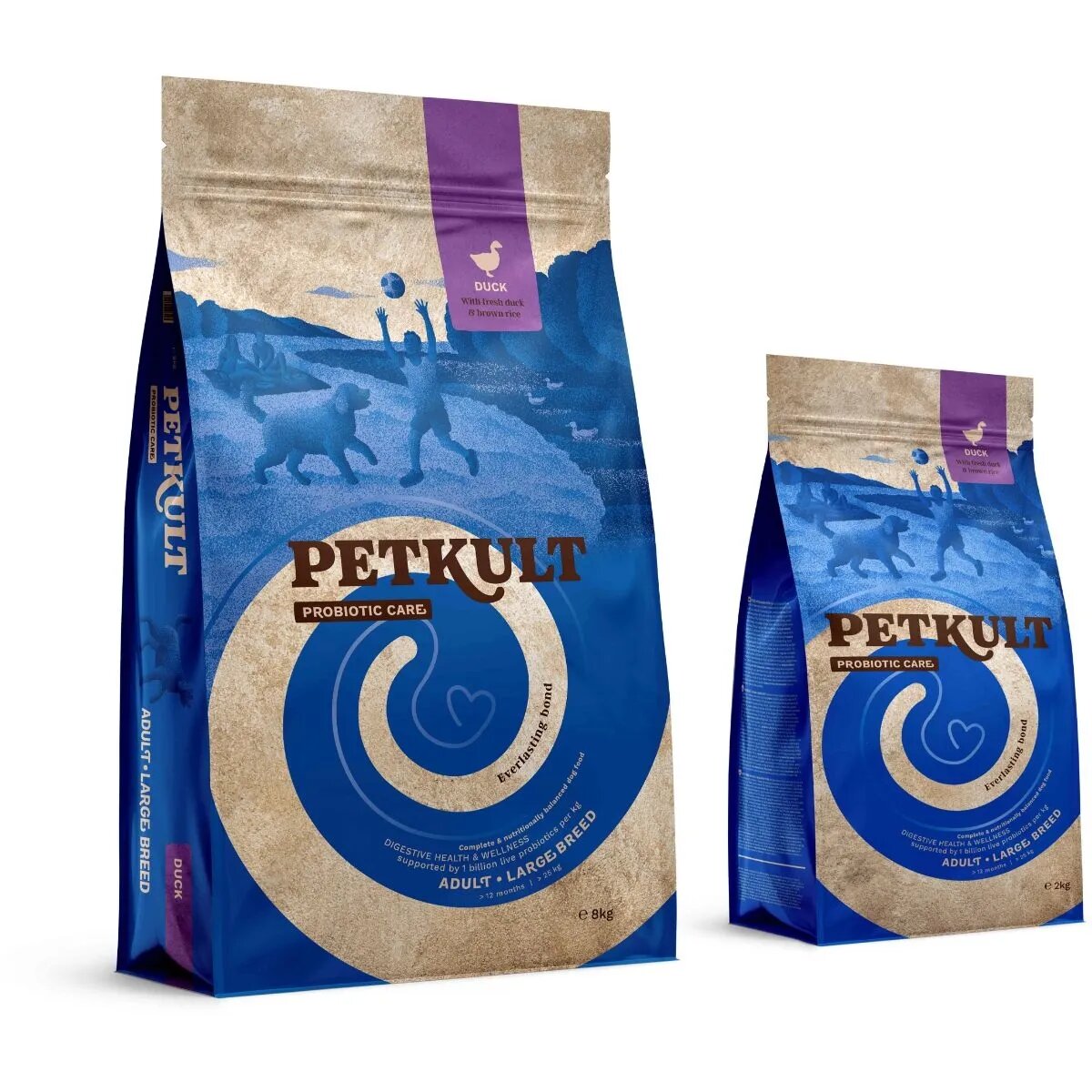 Petkult Probiotics Adult Large Breed L-XL Rață și orez brun hrană uscată câini sistem digestiv & probiotice 2kg