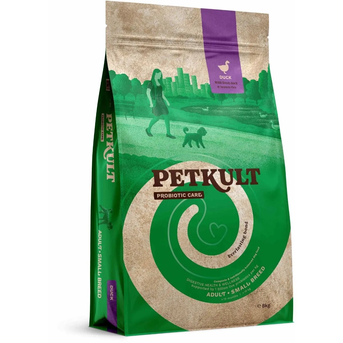 Petkult Probiotics Adult Small Breed XS-S Rață și orez brun hrană uscată câini sistem digestiv & probiotice 8kg