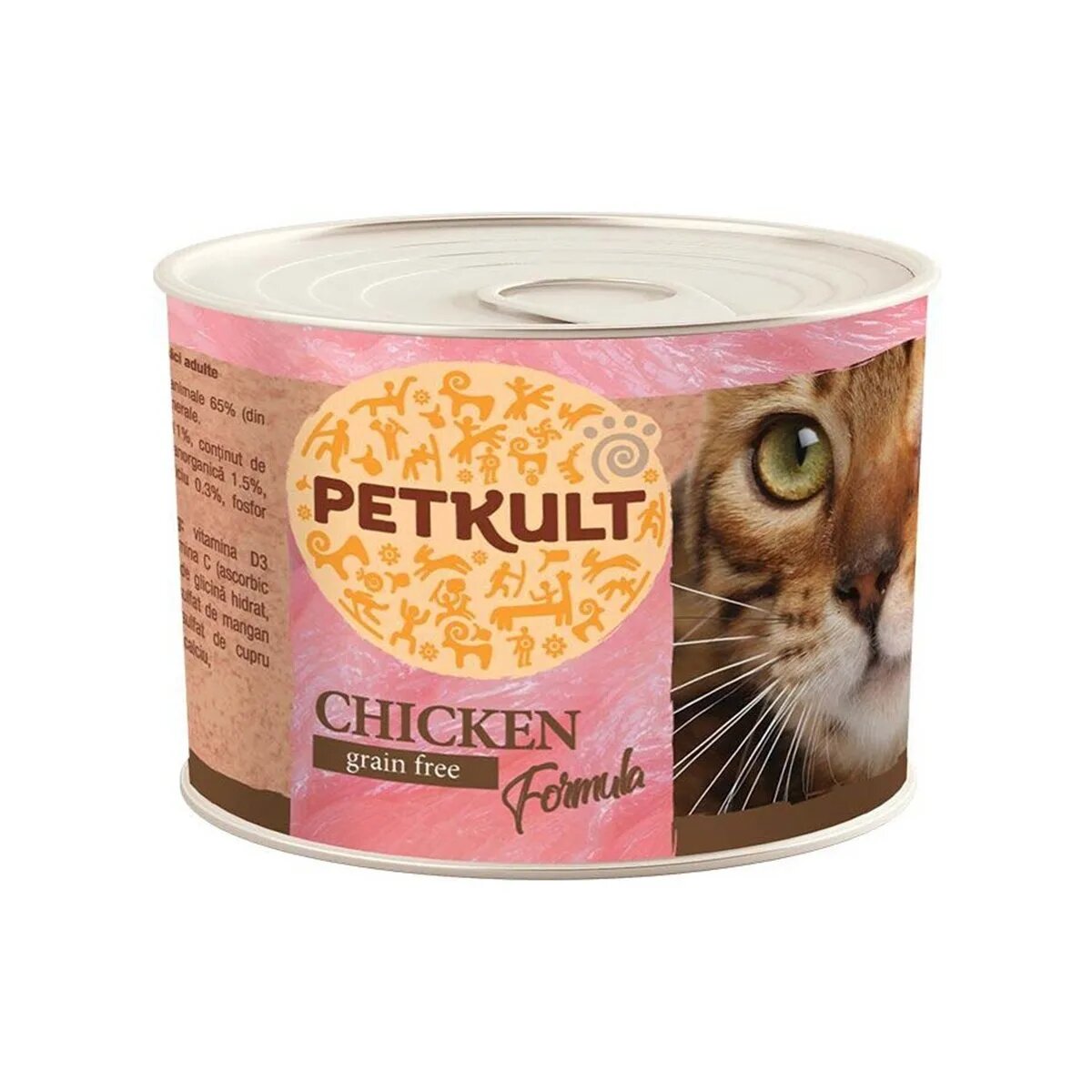 Petkult Pui conservă hrană umedă fără cereale pisici 185g
