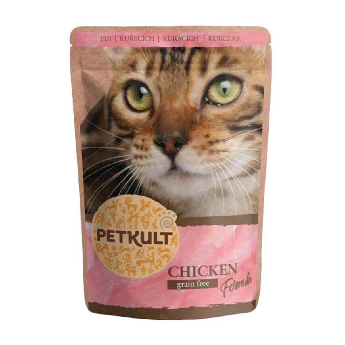 Petkult Pui hrană umedă fără cereale pisici Pui plic hrană umedă fără cereale pisici 100g