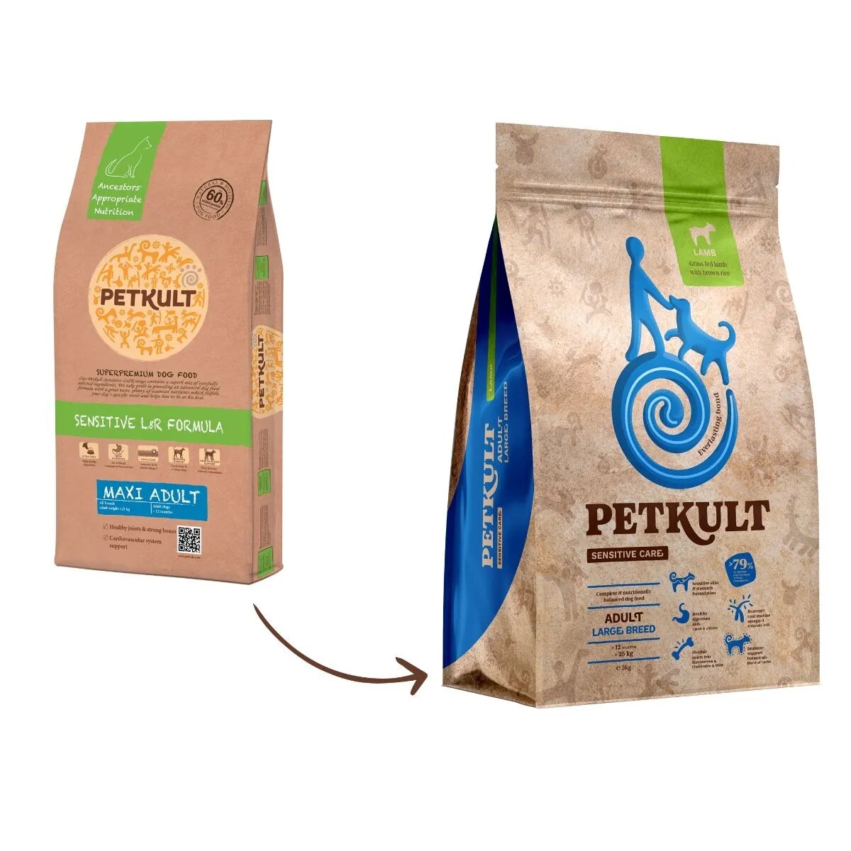 Petkult Sensitive Care Adult Large Breed L-XL Miel și orez brun hrană uscată câini alergii 3kg