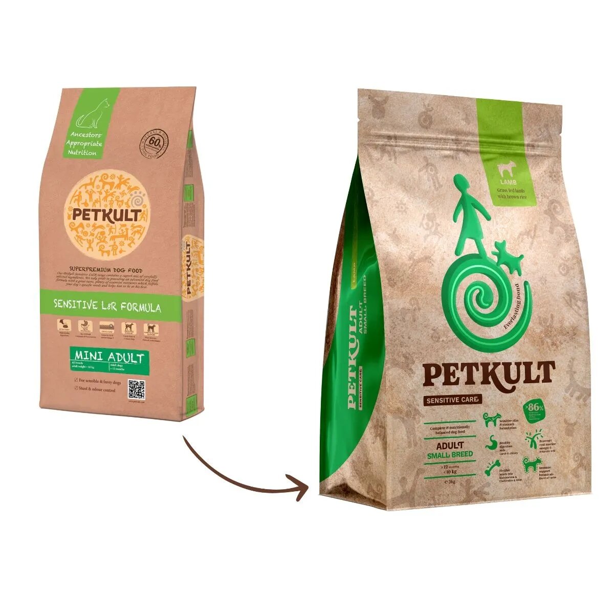 Petkult Sensitive Care Adult Small Breed XS-S Miel și orez brun hrană uscată câini alergii 12kg