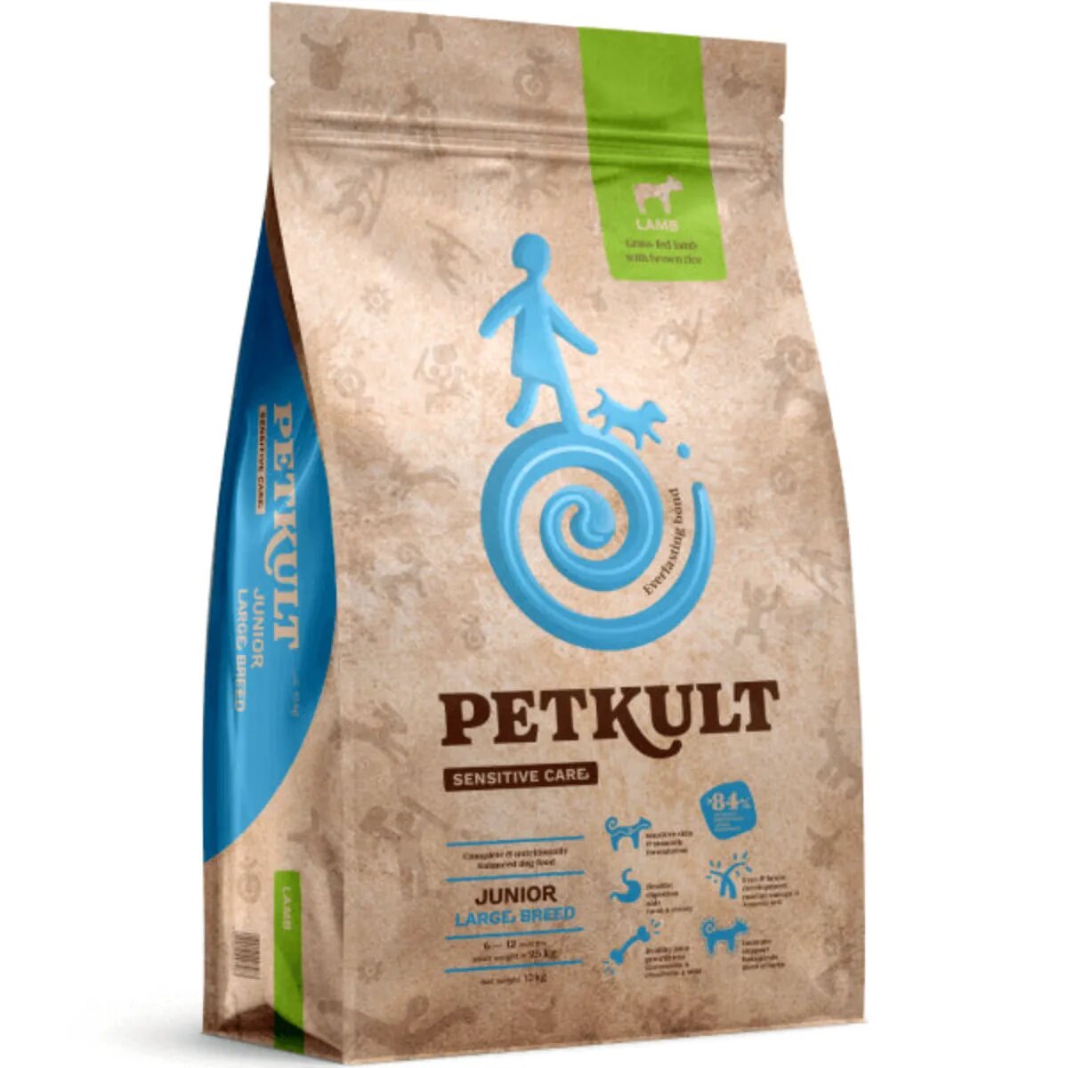 Petkult Sensitive Care Junior Large Breed L-XL Miel hrană uscată câini junior alergii 12kg