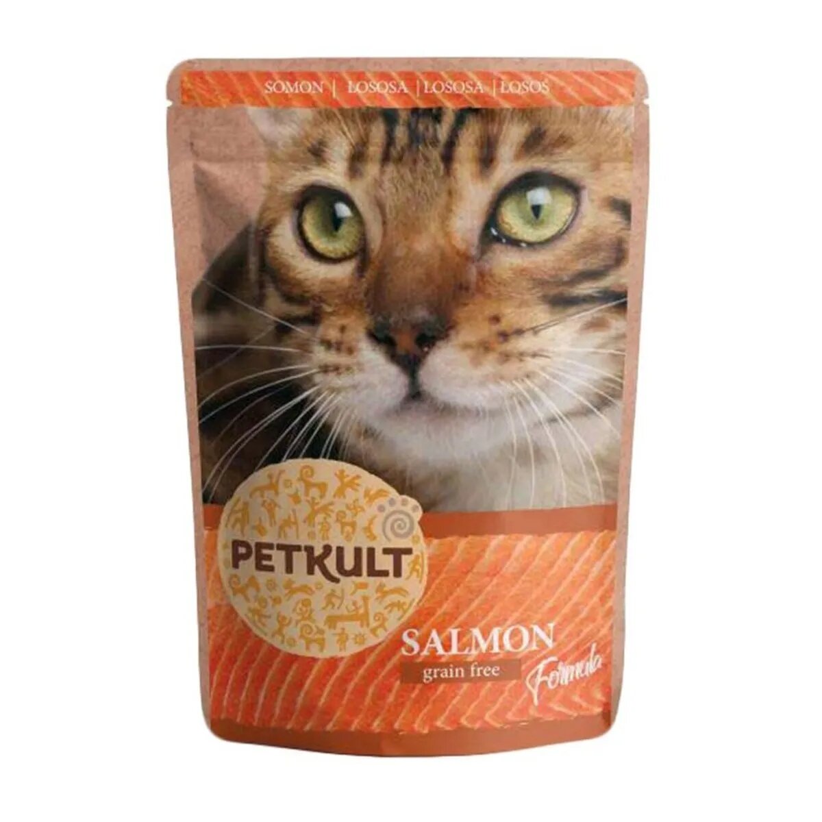 Petkult Somon hrană umedă fără cereale pisici Somon plic hrană umedă fără cereale pisici 100g