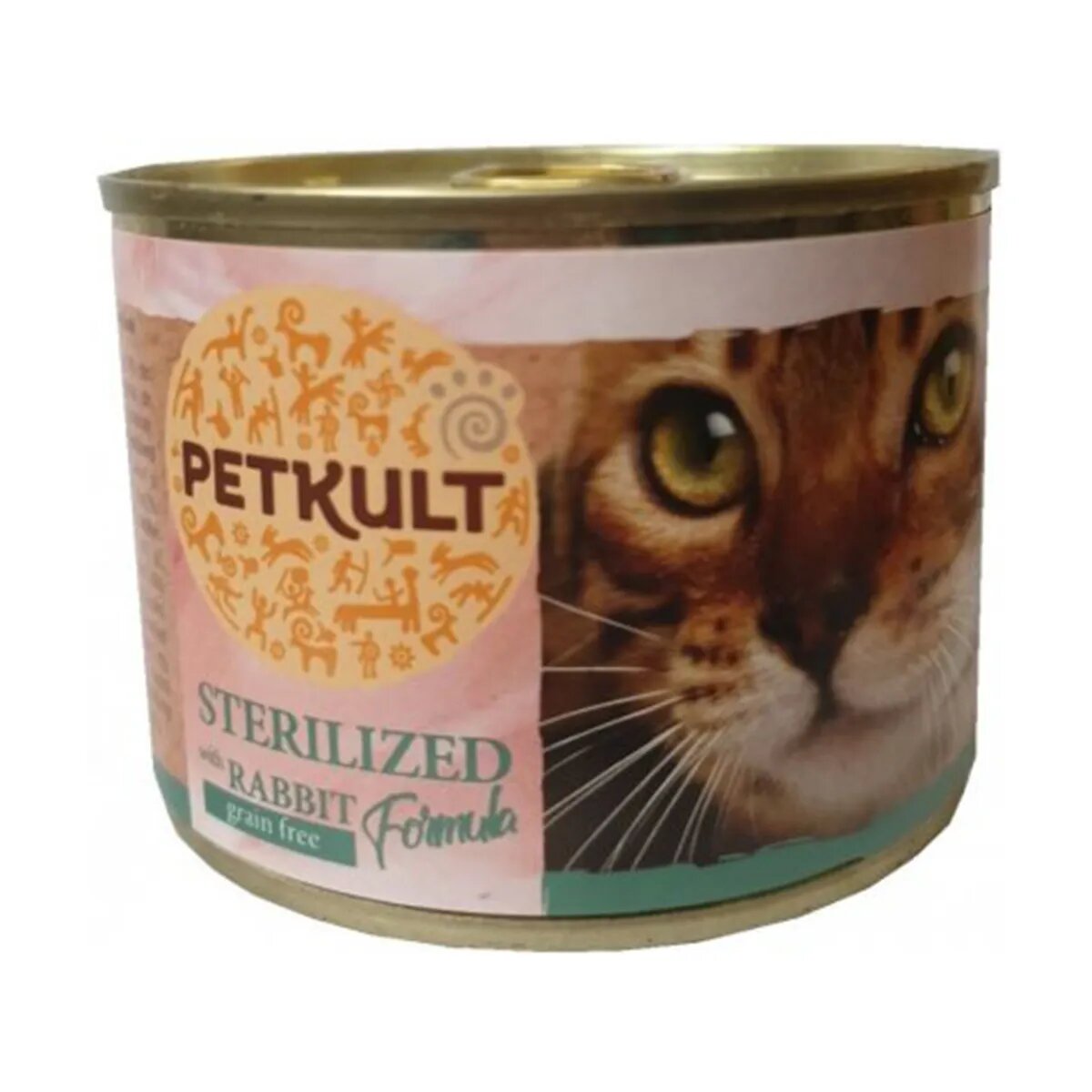 Petkult Sterilised Iepure conservă hrană umedă fără cereale pisici 185g