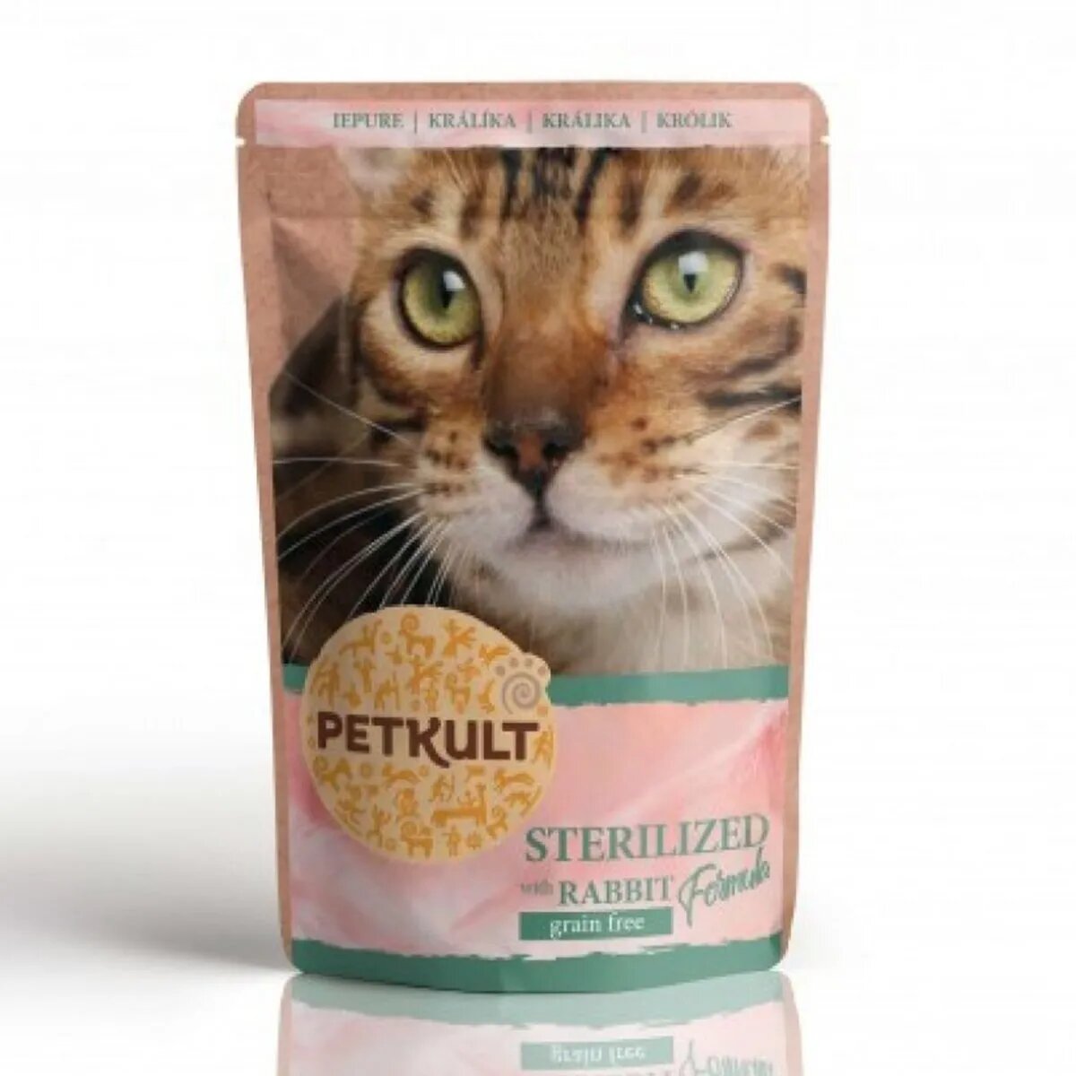 Petkult Sterilised Iepure hrană umedă fără cereale pisici Sterilised Iepure plic hrană umedă fără cereale pisici 100g