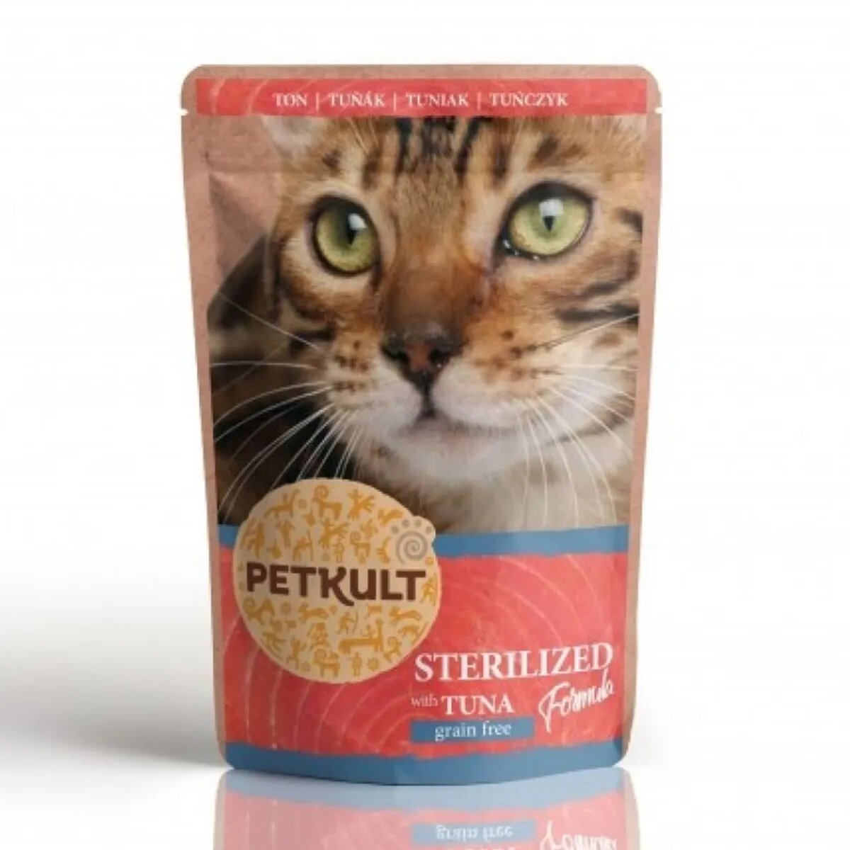 Petkult Sterilised Ton hrană umedă fără cereale pisici Sterilised Ton plic hrană umedă fără cereale pisici 100g