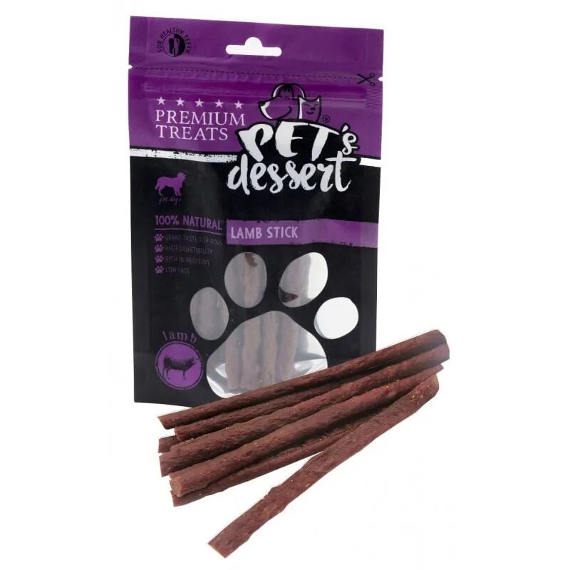 PET'S DESSERT Stick XS-XL Miel punguță recompense fără cereale câini 80g