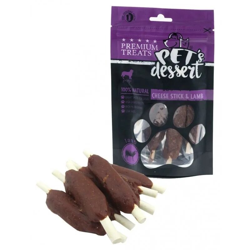 PET'S DESSERT Stick XS-XL Miel și Brânză punguță recompense fără cereale câini 500g