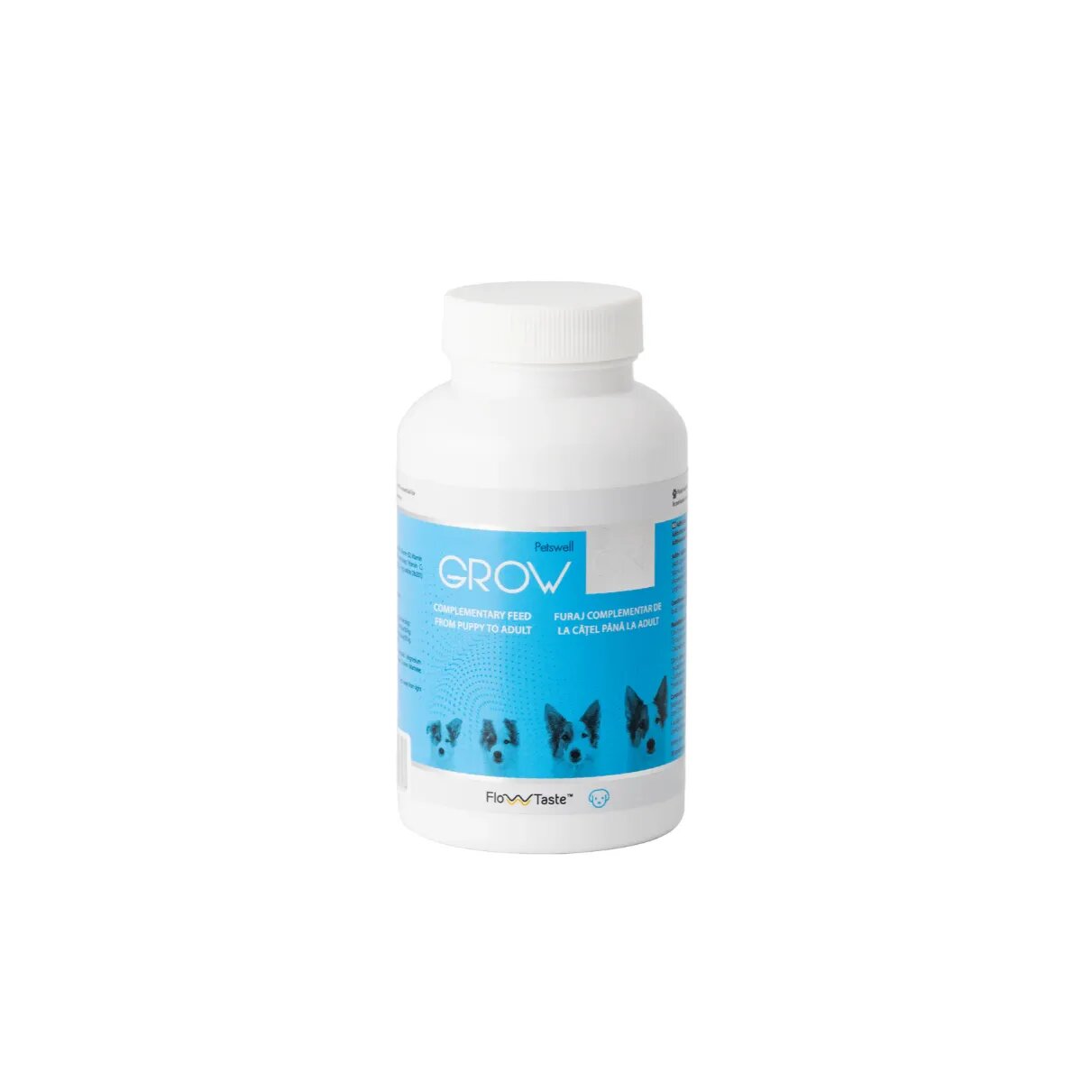 Petswell Grow On supliment sistem osos câini comprimate Grow On XS-XL supliment sistem osos câini flacon 100 comprimate