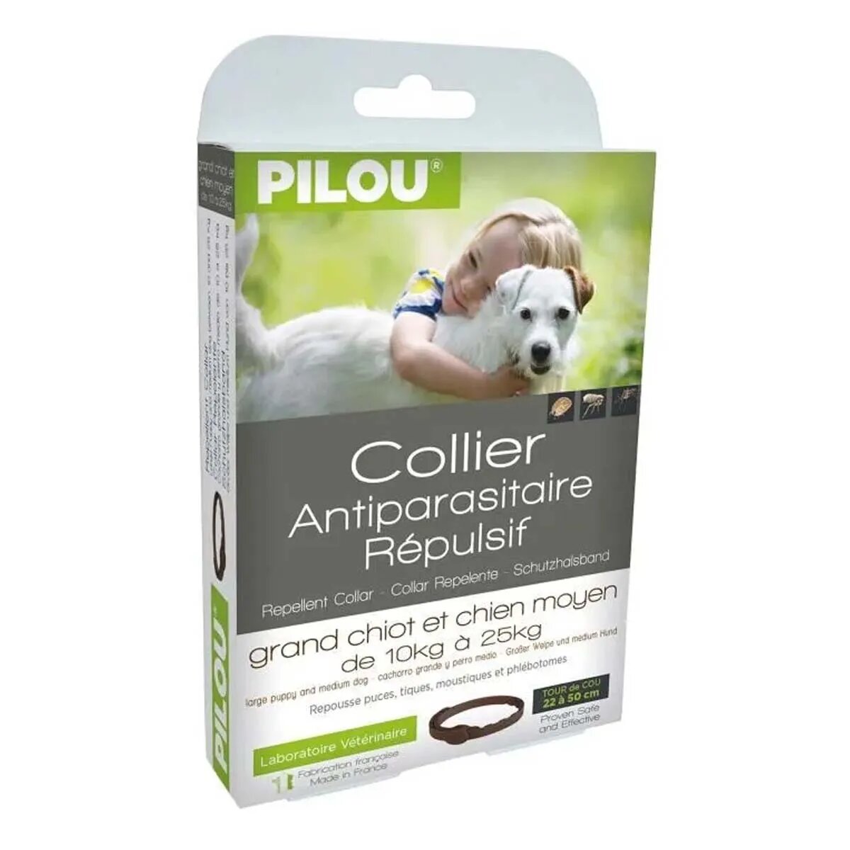 Pilou Zgarda Antiparazitara Caine Talie Medie 60 cm