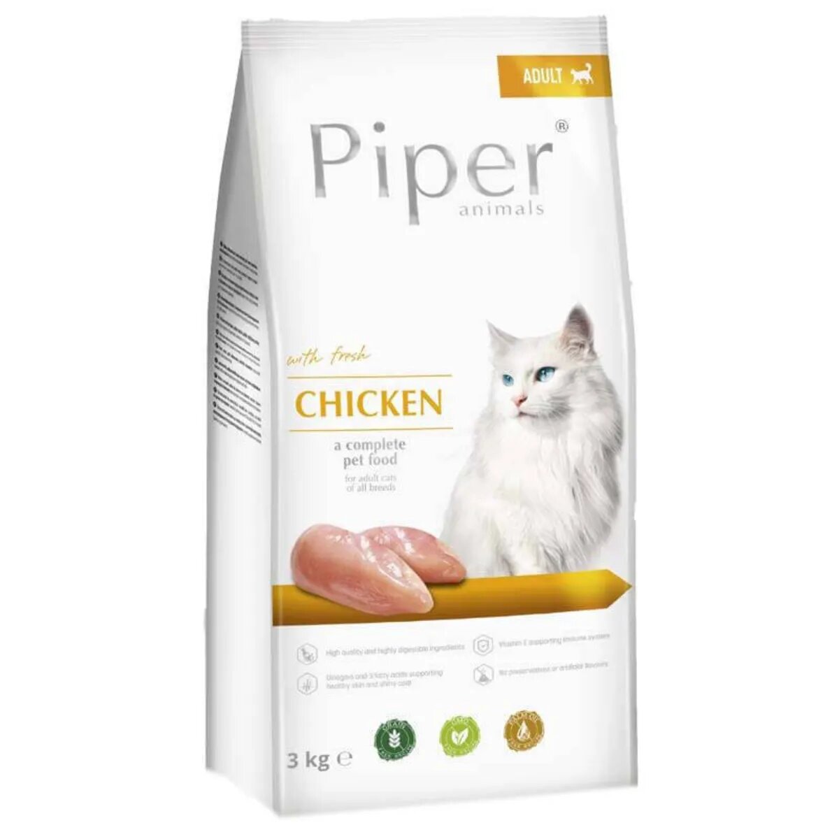 Piper Animals Pui hrană uscată fără cereale pisici 3kg