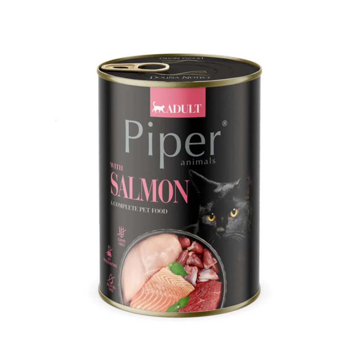 Piper Animals Somon conservă hrană umedă fără cereale pisici (în aspic) 400g