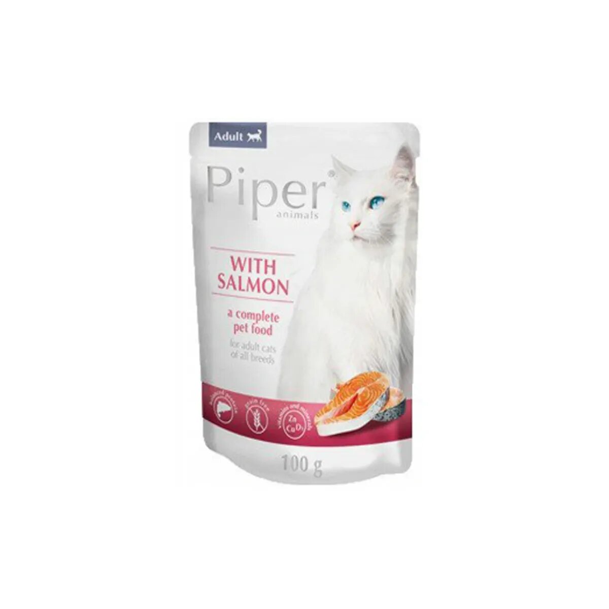 Piper Animals Somon plic hrană umedă fără cereale pisici (în aspic) 100g