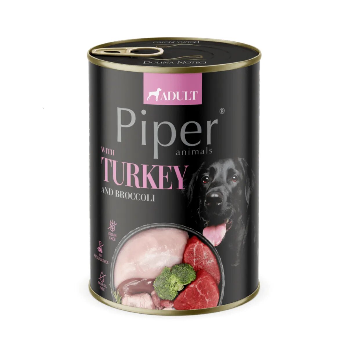 Piper Animals XS-XL Curcan și Broccoli conservă hrană umedă fără cereale câini (în aspic) 400g
