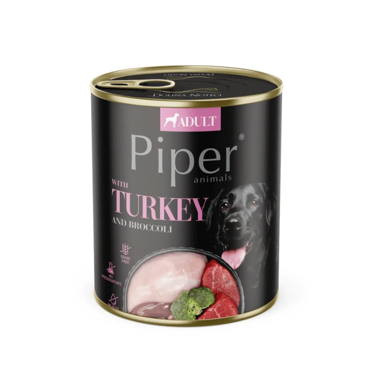 Piper Animals XS-XL Curcan și Broccoli conservă hrană umedă fără cereale câini (în aspic) 800g