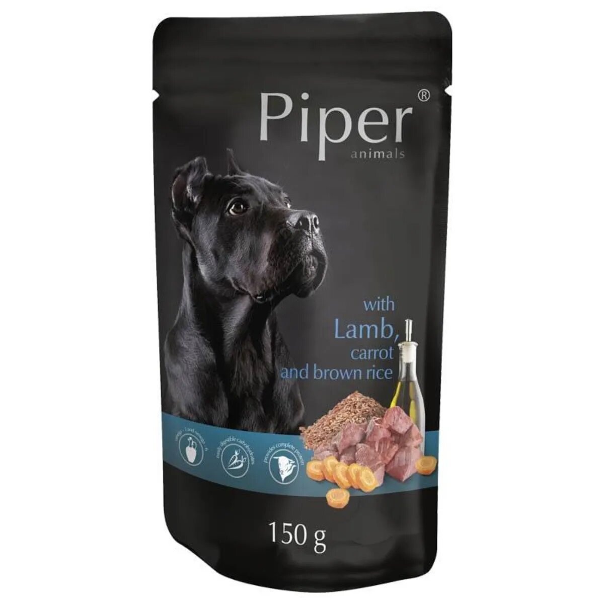 Piper Animals XS-XL Miel și Morcov plic hrană umedă câini (în aspic) 150g