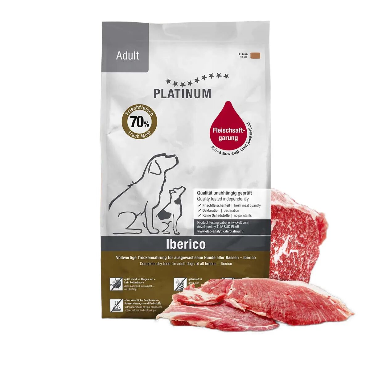 Platinum Adult XS-XL Iberico hrană uscată fără cereale câini semimoist 5kg