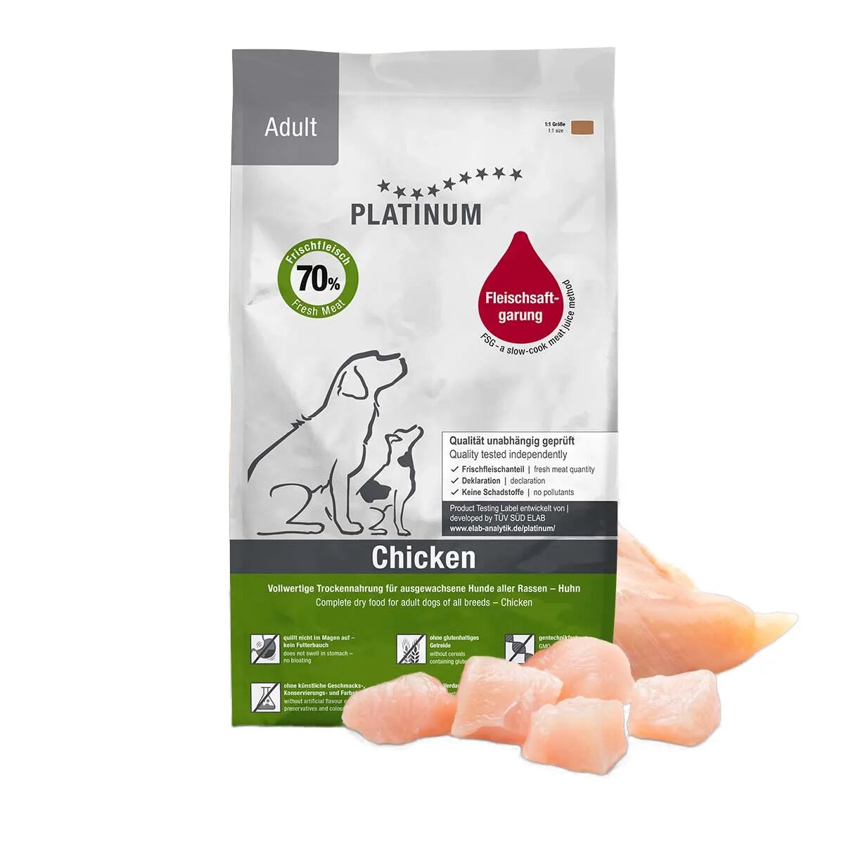 Platinum Adult XS-XL Pui hrană uscată câini semimoist 5kg