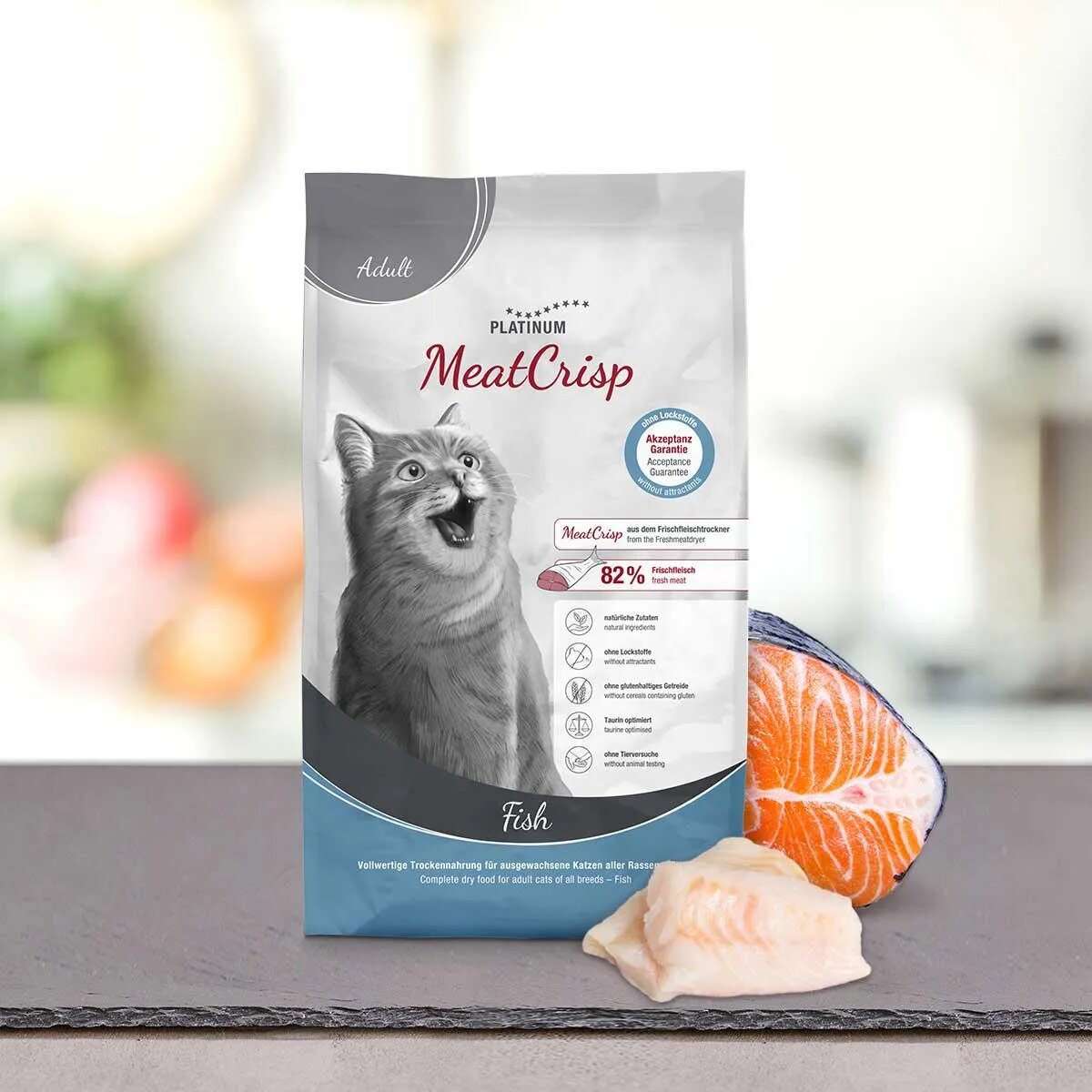 Platinum MeatCrisp Pește hrană uscată pisici deshidratat 1.5kg