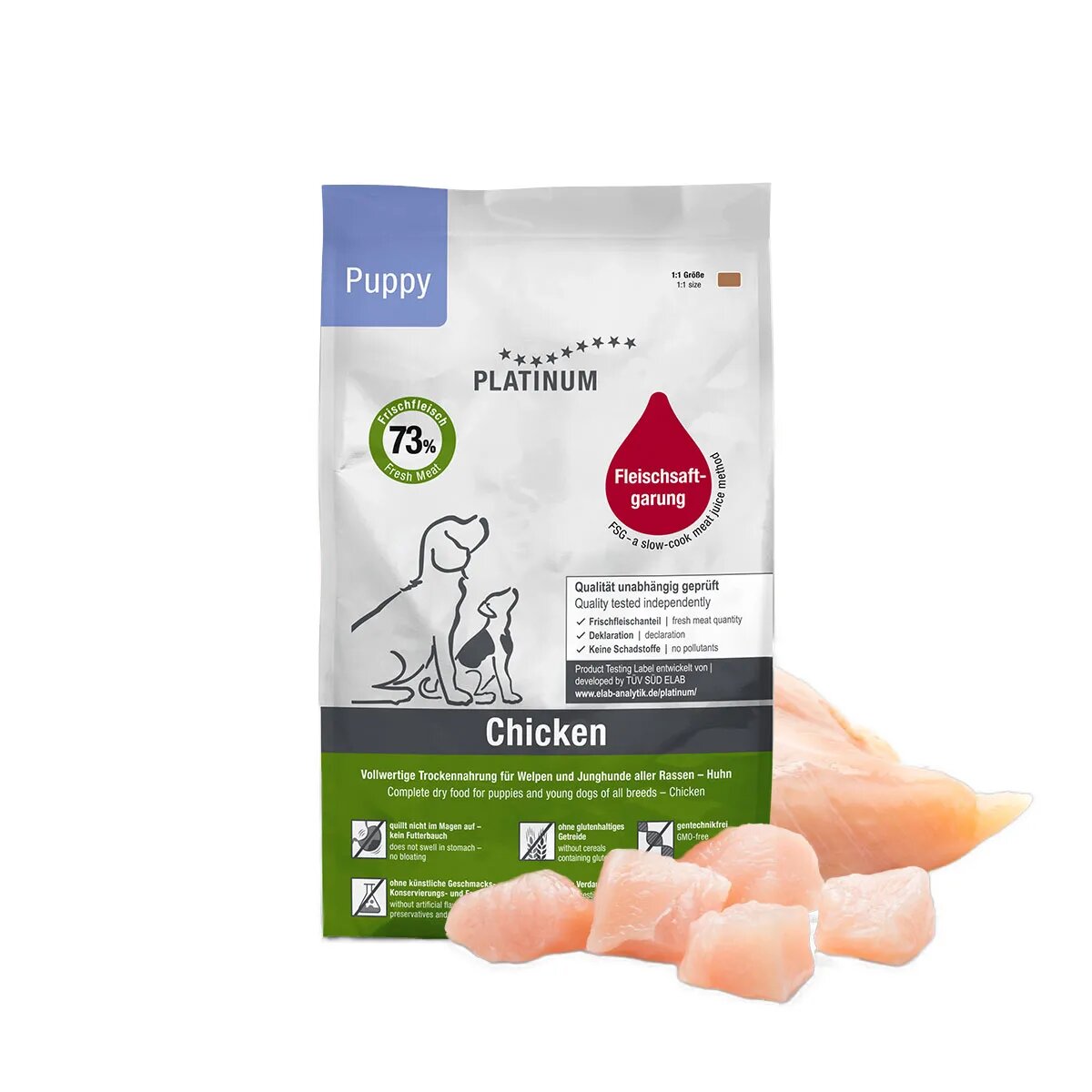 Platinum Puppy XS-XL Pui hrană uscată câini junior semimoist 1.5kg
