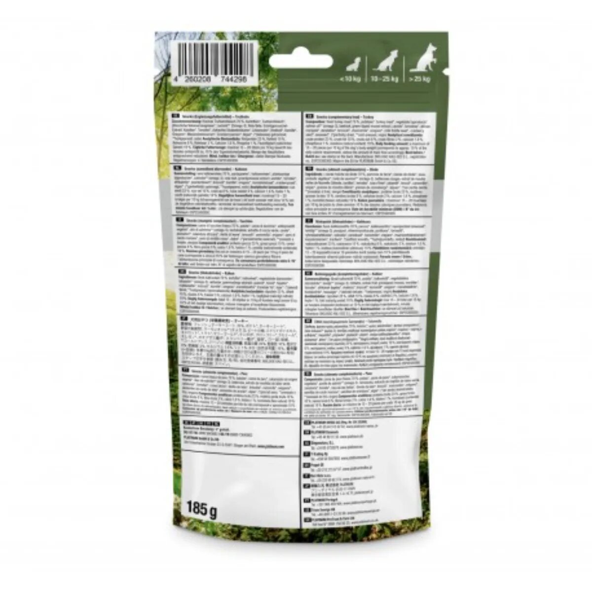 Platinum Stars XS-XL Curcan punguță recompense fără cereale câini 185g