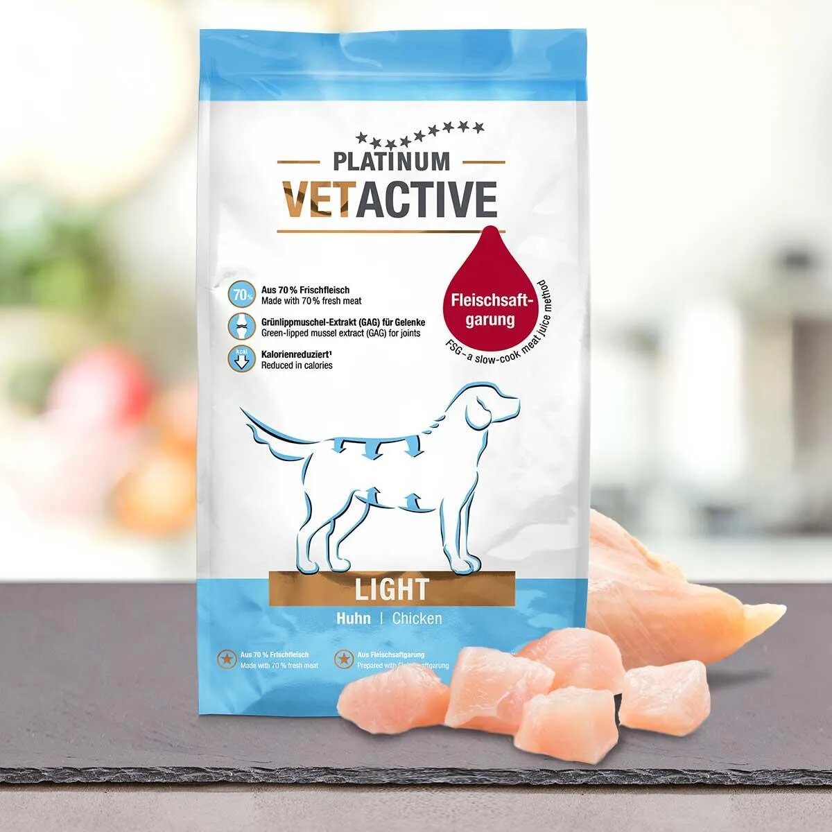 Platinum Vetactive Light XS-XL Pui hrană uscată câini obezitate semimoist 5kg