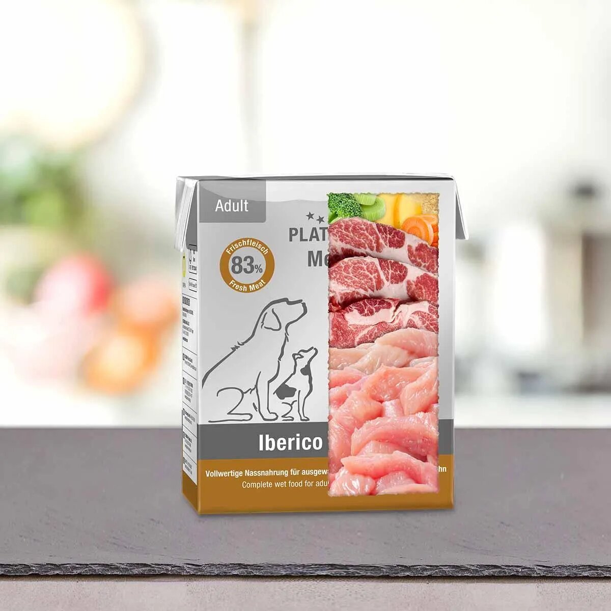 Platinum XS-XL Iberico și Curcan tetra pack hrană umedă fără cereale câini (în suc propriu) 185g