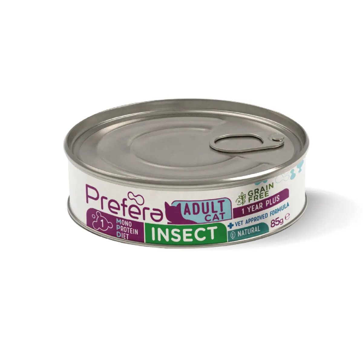 PREFERA MPD Insecte dietă veterinară conservă hrană umedă monoproteică fără cereale pisici (în suc propriu) 85g