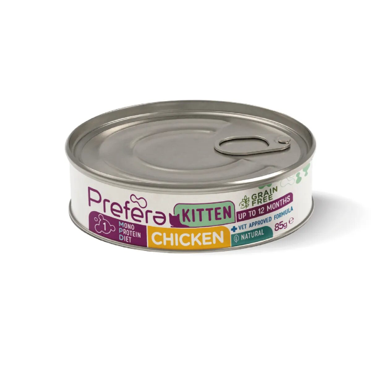 PREFERA MPD Kitten Pui dietă veterinară conservă hrană umedă monoproteică fără cereale pisici junior (în suc propriu) 85g