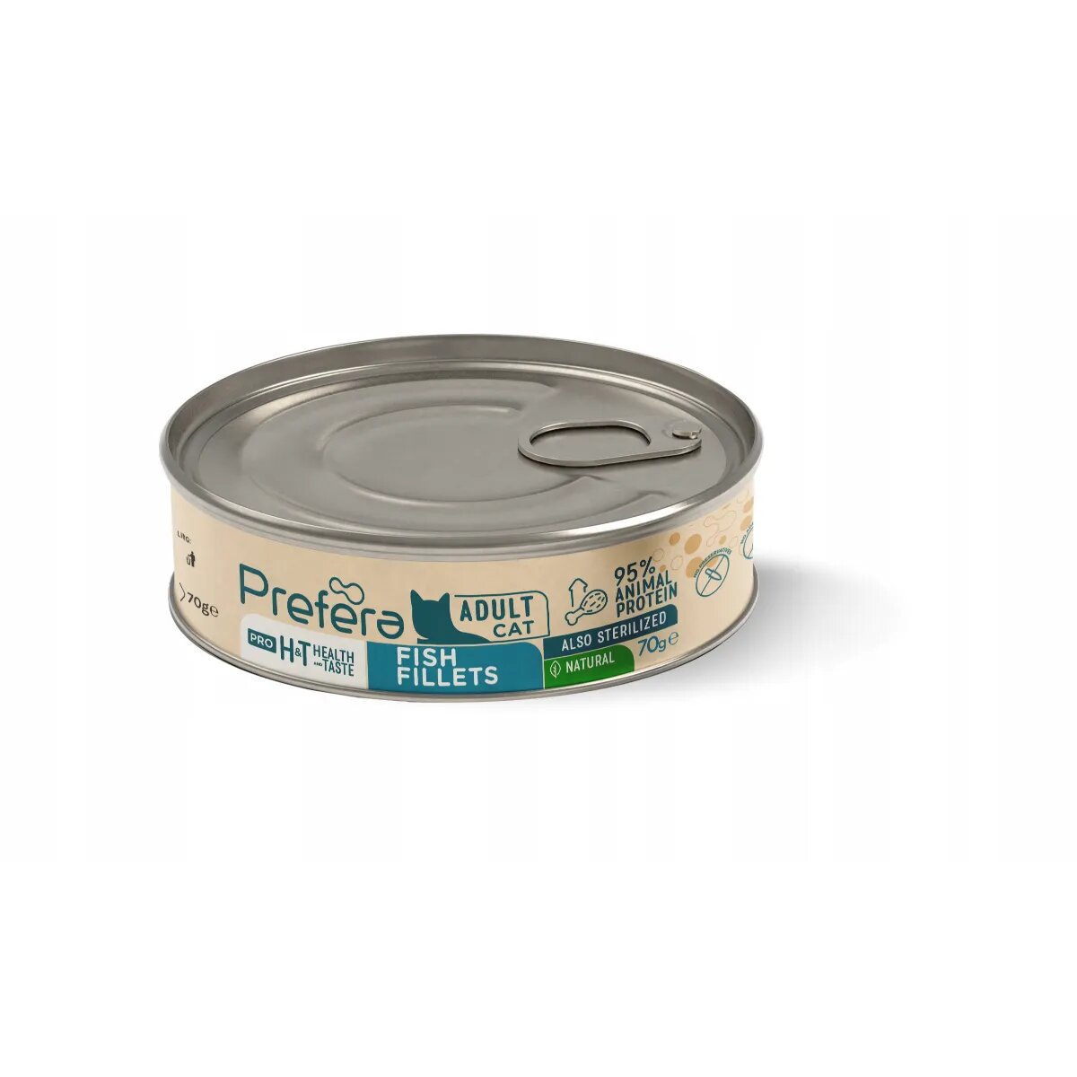 PREFERA Pro H&T Fillets Pește conservă hrană umedă fără cereale pisici (în supă) 70g