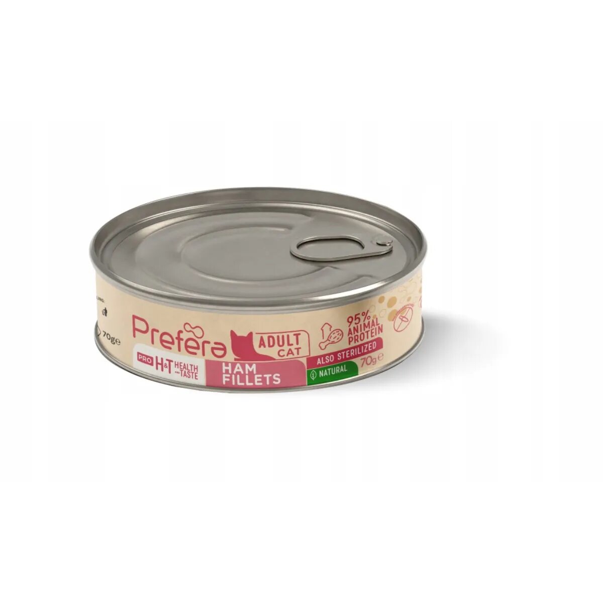 PREFERA Pro H&T Fillets Șuncă conservă hrană umedă fără cereale pisici (în supă) 70g
