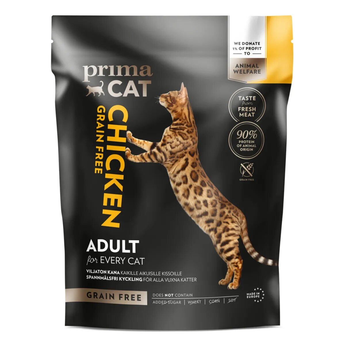 PRIMA CAT Pui hrană uscată fără cereale pisici 1.4kg