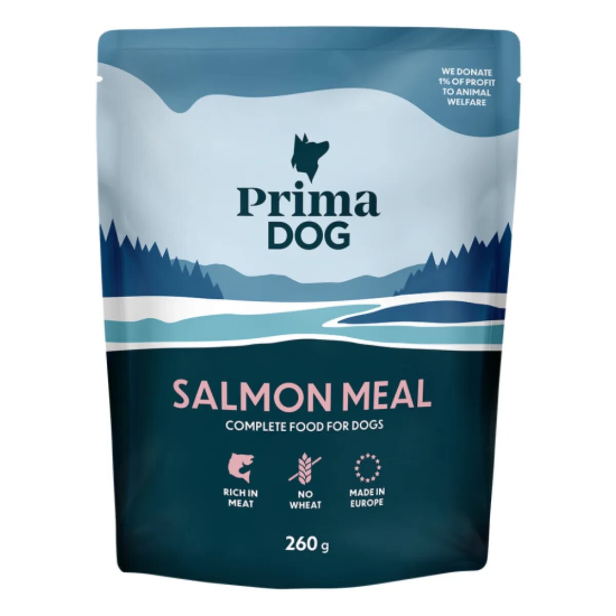 PRIMA DOG Meal XS-XL Somon plic hrană umedă fără cereale câini (în aspic) bax 260g x 12buc