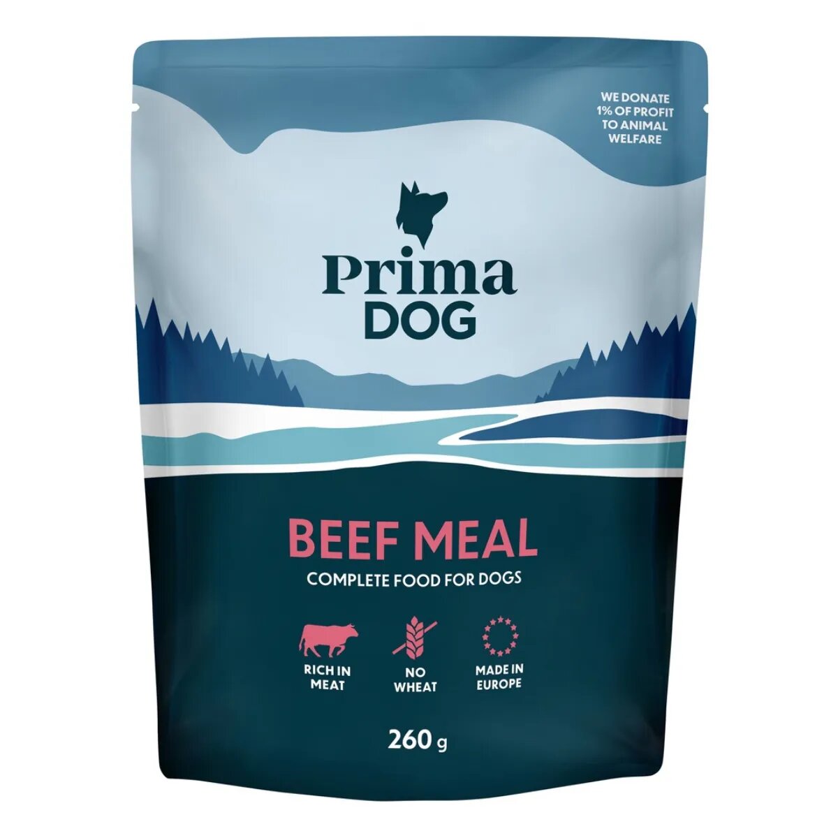 PRIMA DOG Meal XS-XL Vită plic hrană umedă câini (în aspic) bax 260g x 12buc