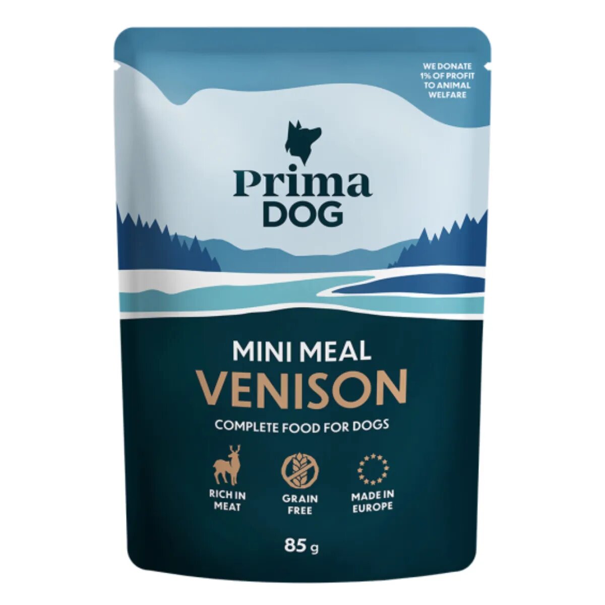 PRIMA DOG Mini Meal XS-XL Vânat plic hrană umedă fără cereale câini (în sos) bax 85g x 24buc