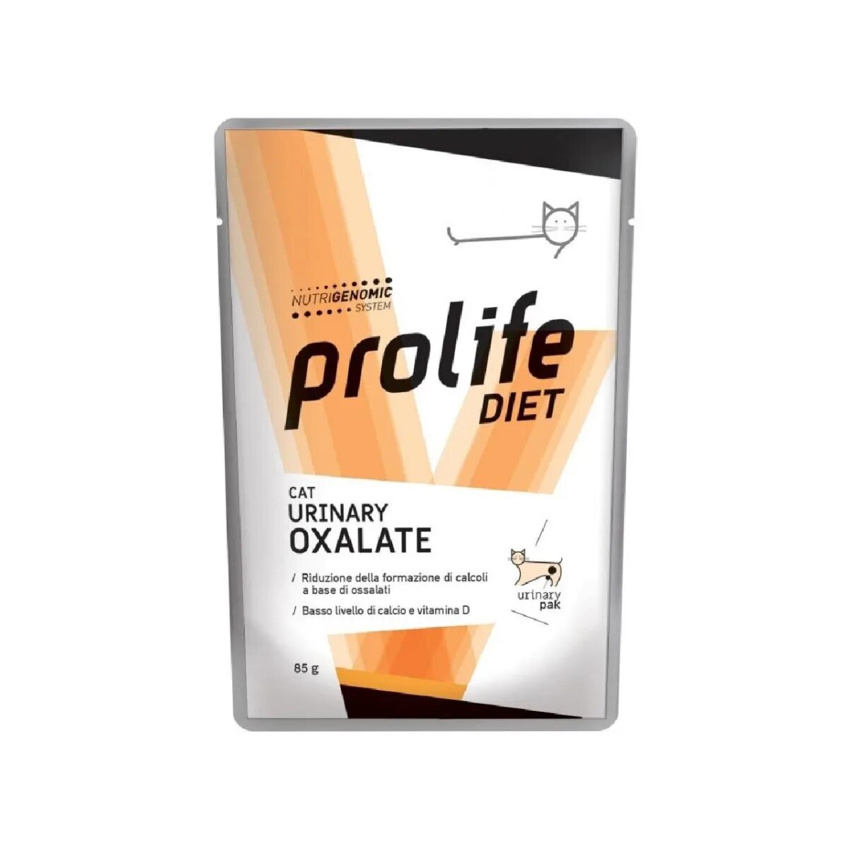 Prolife Diet Urinary Oxalate Pui și Vită dietă veterinară plic hrană umedă pisici sistem urinar (în aspic) bax 85g x 12buc
