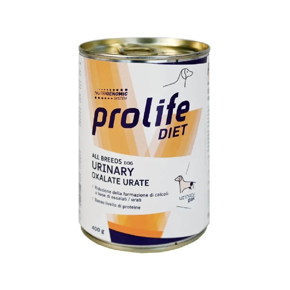 Prolife Diet Urinary Oxalate Urate XS-XL Pui dietă veterinară conservă hrană umedă câini sistem urinar (în aspic) 400g