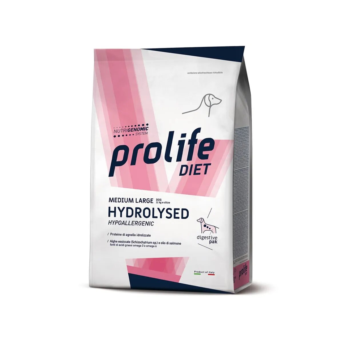Prolife Hydrolysed Hypoallergenic M-XL Miel dietă veterinară hrană uscată câini alergii 2kg