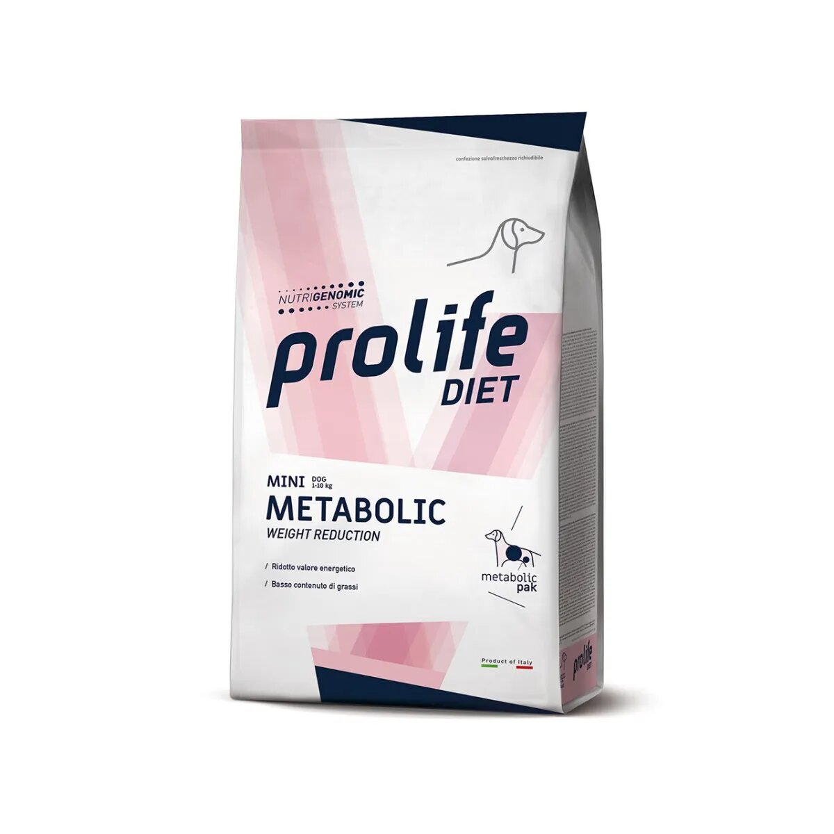 Prolife Mini Metabolic Weight Reduction XS-S Somon dietă veterinară hrană uscată câini obezitate 5kg