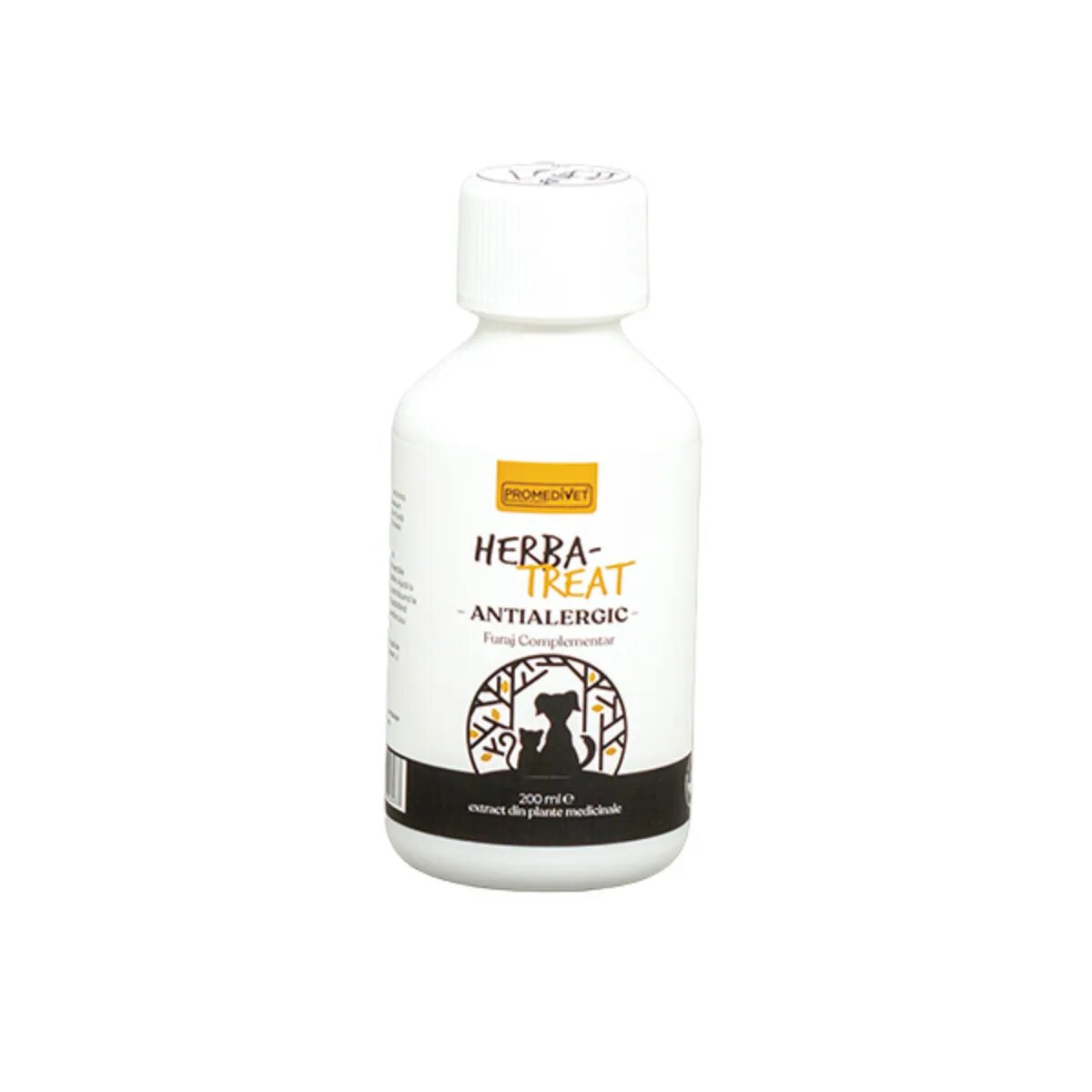 Promedivet Herba-Treat Antialergic supliment sistem imunitar & alergii câini suspensie orală Herba-Treat Antialergic XS-XL supliment sistem imunitar & alergii câini și pisici flacon 200ml suspensie orală
