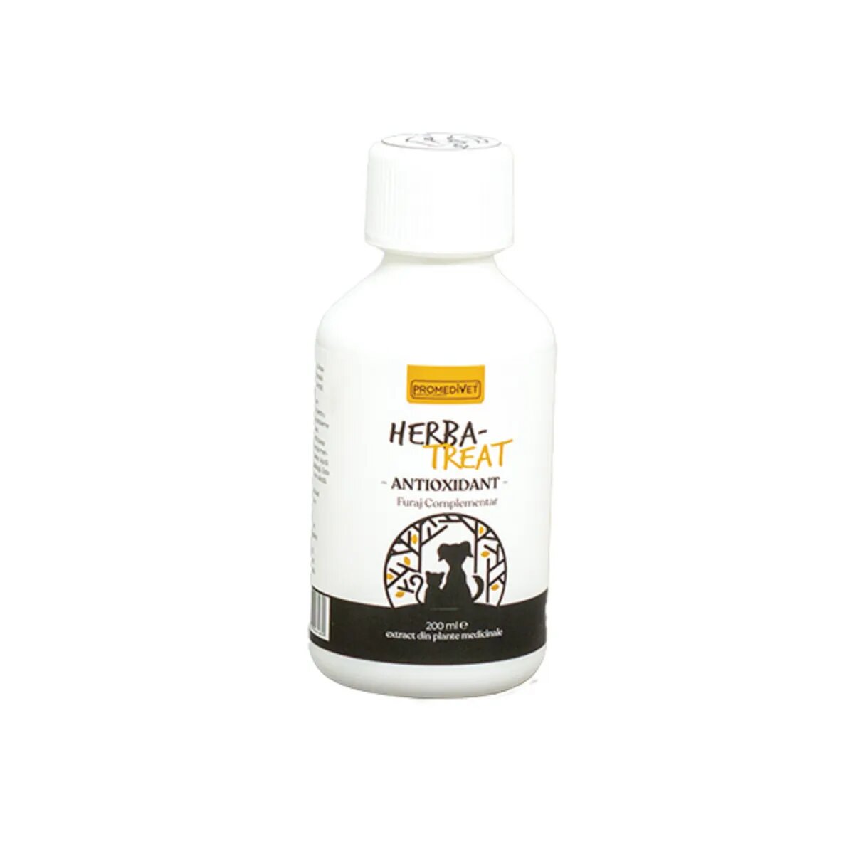 Promedivet Herba-Treat Antioxidant supliment sistem nervos & calmante câini suspensie orală Herba-Treat Antioxidant XS-XL supliment sistem nervos & calmante câini și pisici flacon 200ml suspensie orală