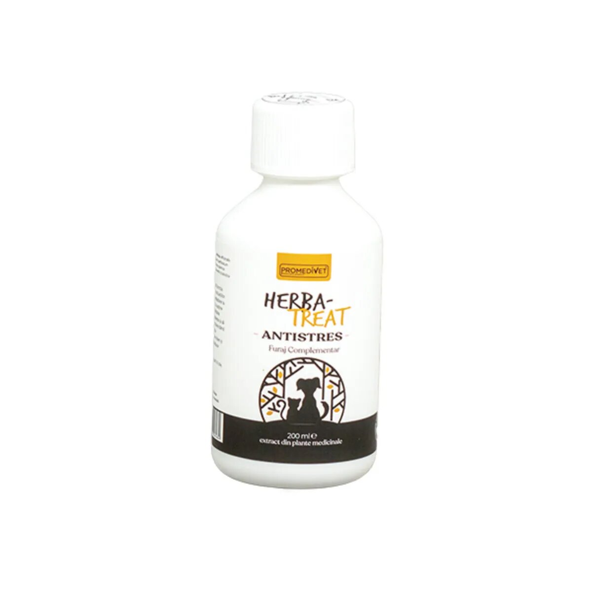 Promedivet Herba-Treat Antistres supliment sistem nervos & calmante câini suspensie orală Herba-Treat Antistres XS-XL supliment sistem nervos & calmante câini și pisici flacon 200ml suspensie orală