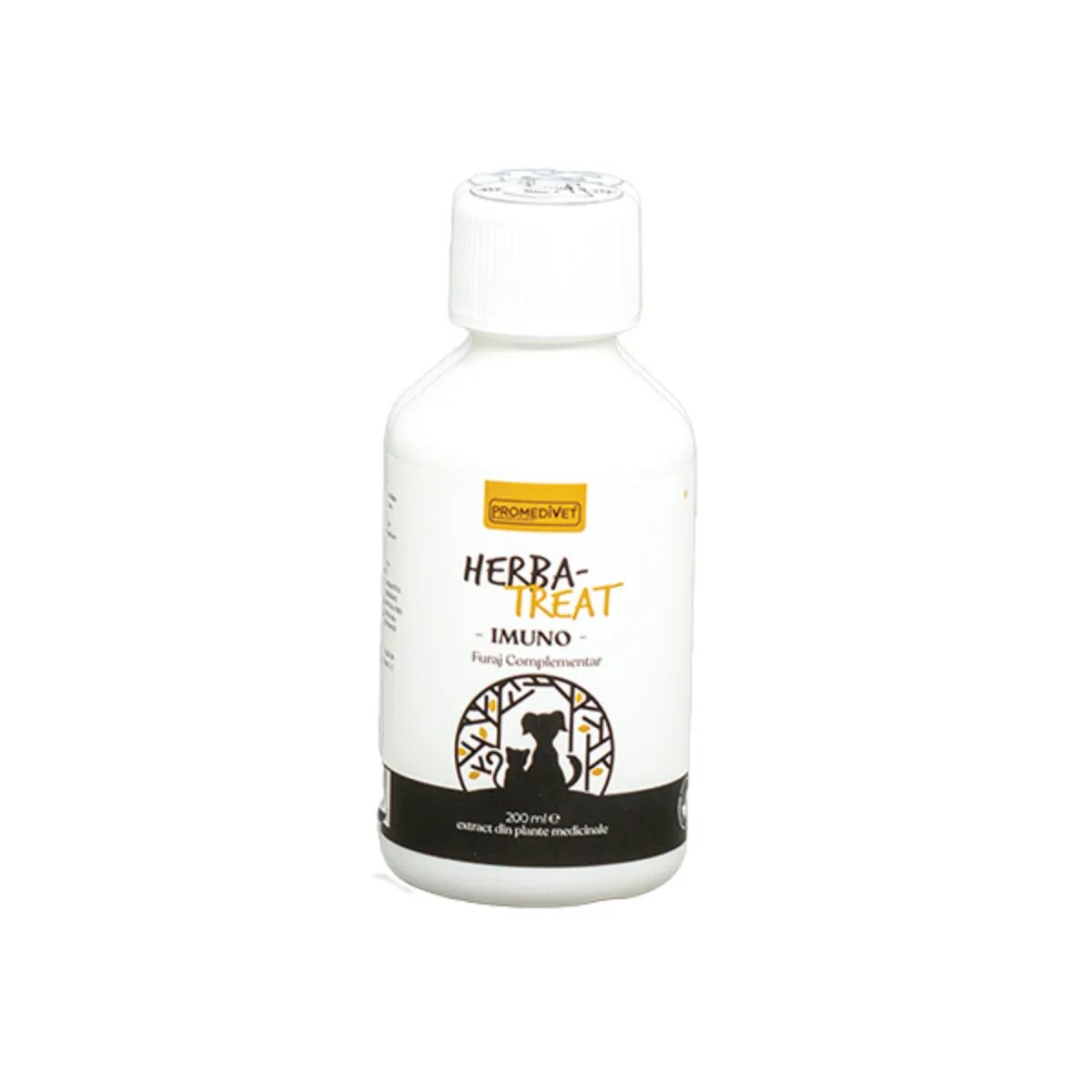 Promedivet Herba-Treat Imuno supliment sistem imunitar câini suspensie orală Herba-Treat Imuno XS-XL supliment sistem imunitar câini și pisici flacon 200ml suspensie orală