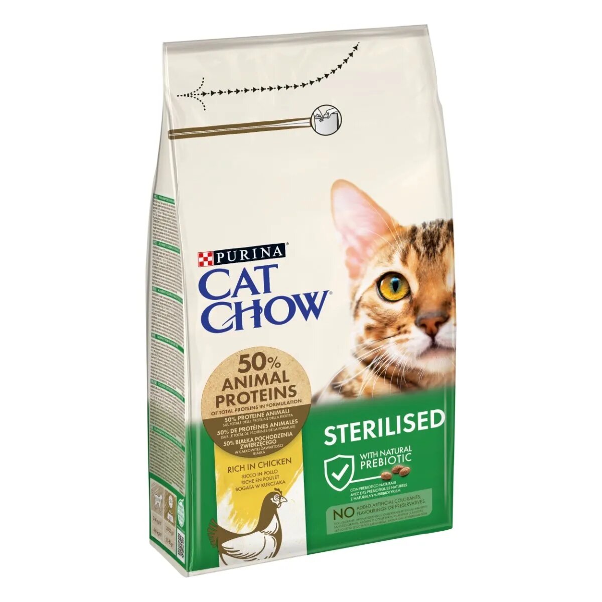 Purina Cat Chow Sterilised Pui hrană uscată pentru pisici sterilizate 1.5kg