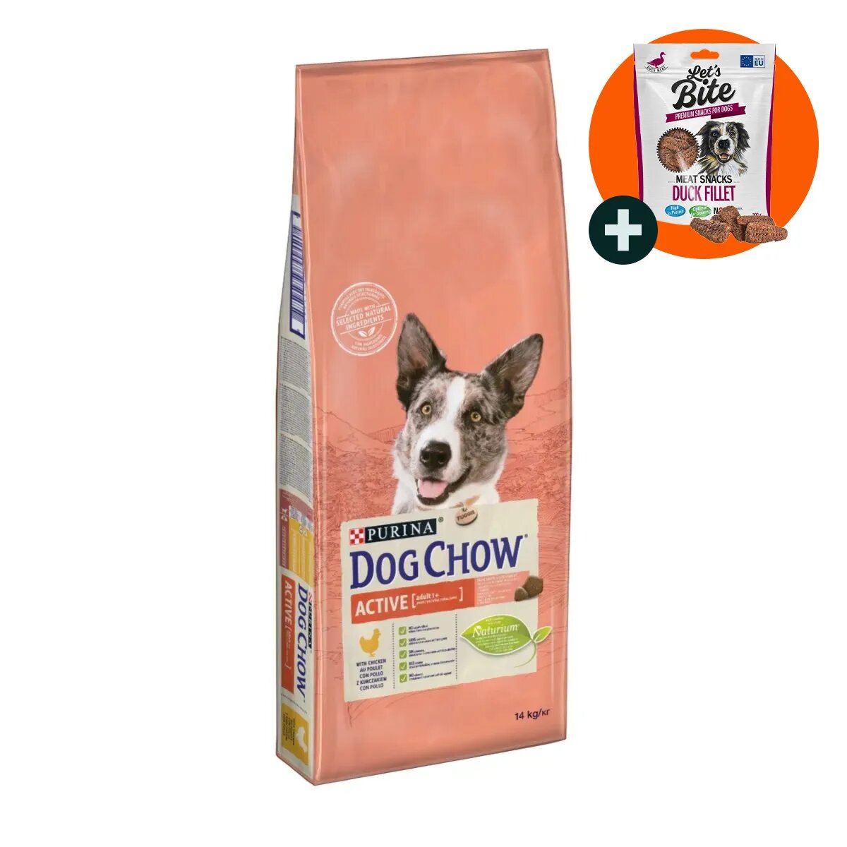 Purina Dog Chow Adult Active Pui hrană uscată câini activitate intensă 14kg