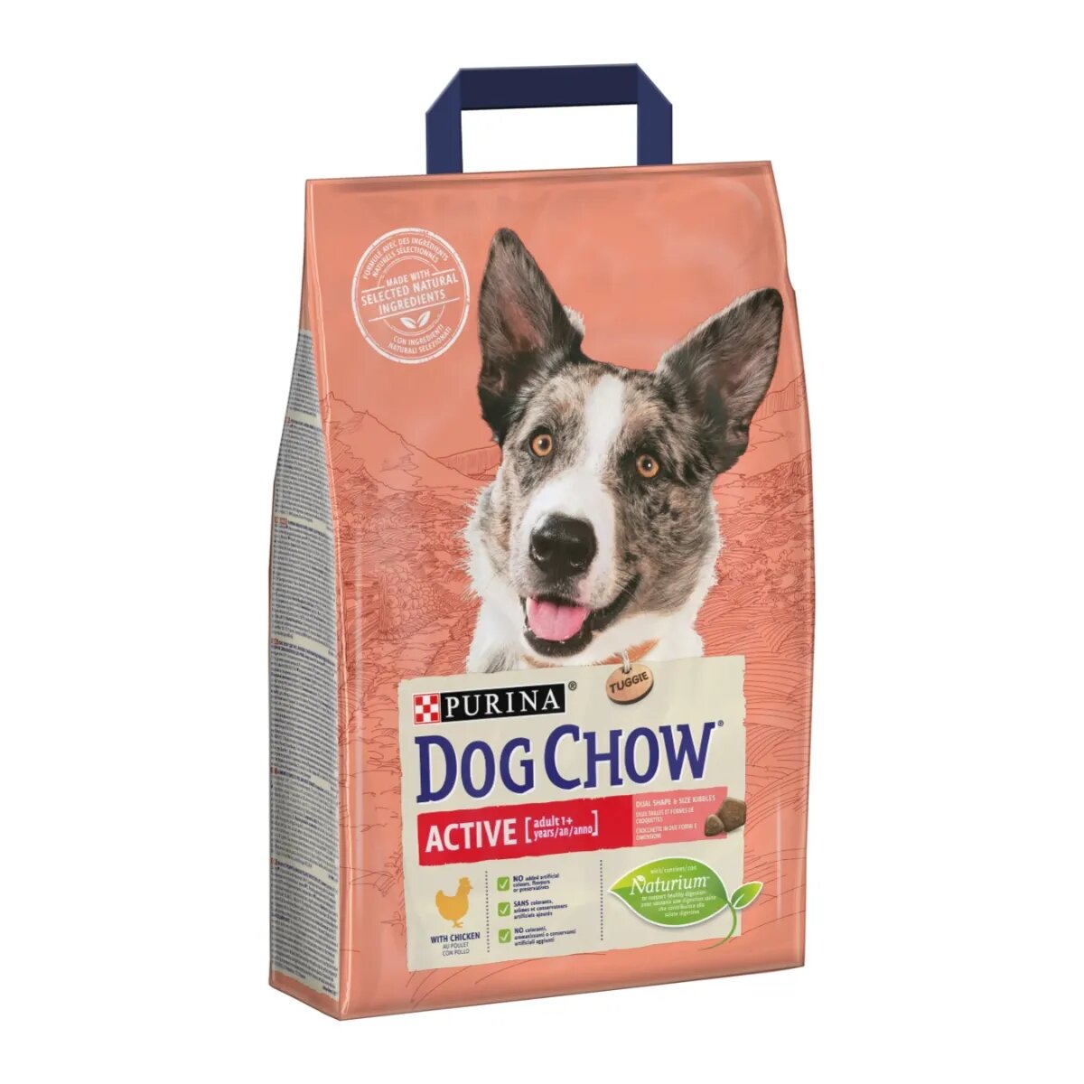 Purina Dog Chow Adult Active Pui hrană uscată câini activitate intensă 2.5kg