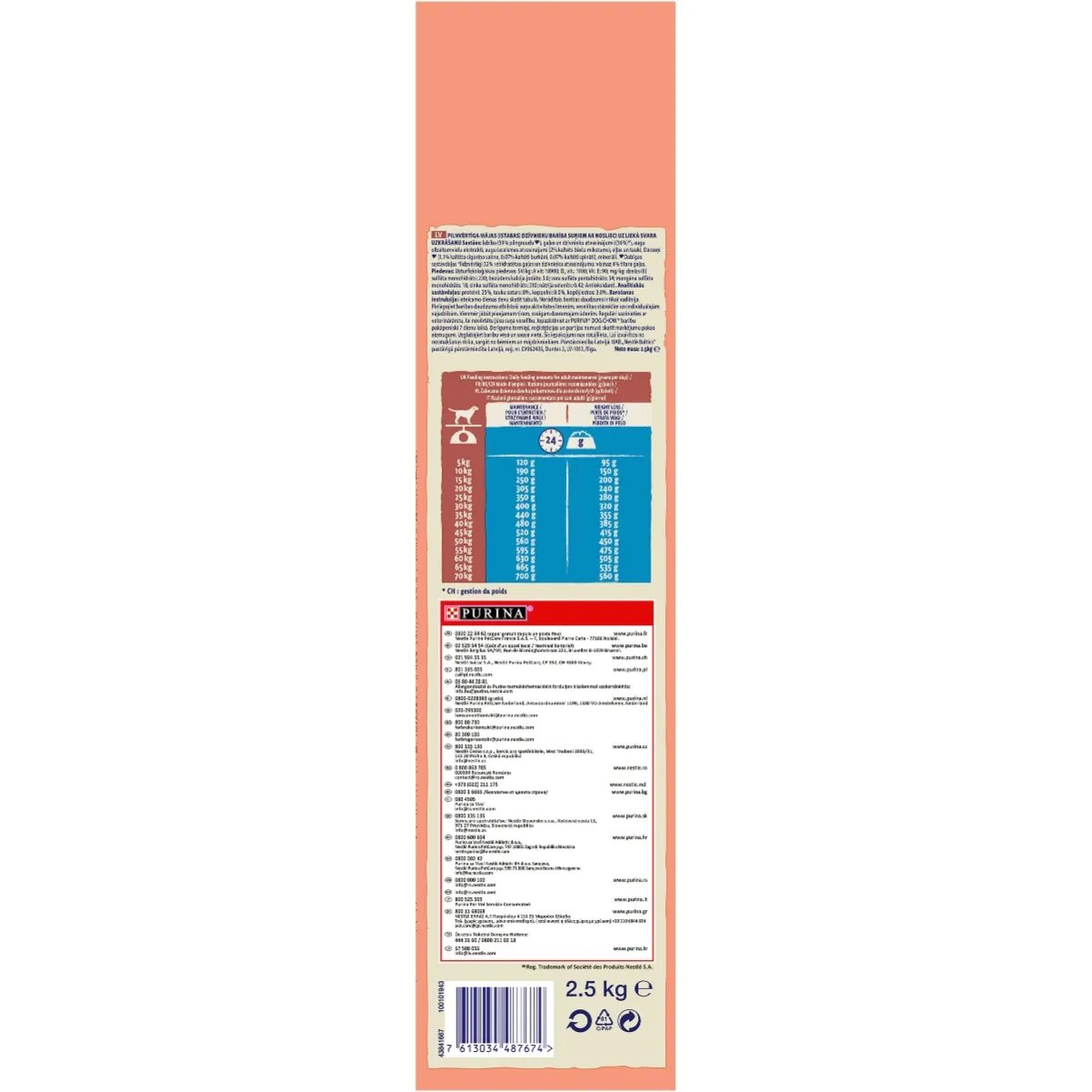 Purina Dog Chow Adult Light Curcan hrană uscată câini managementul greutății 2.5kg
