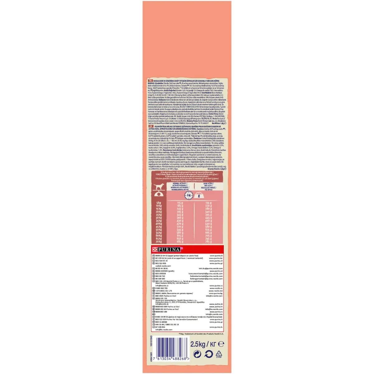 Purina Dog Chow Adult Sensitive Somon hrană uscată câini sensibilități digestive 2.5kg