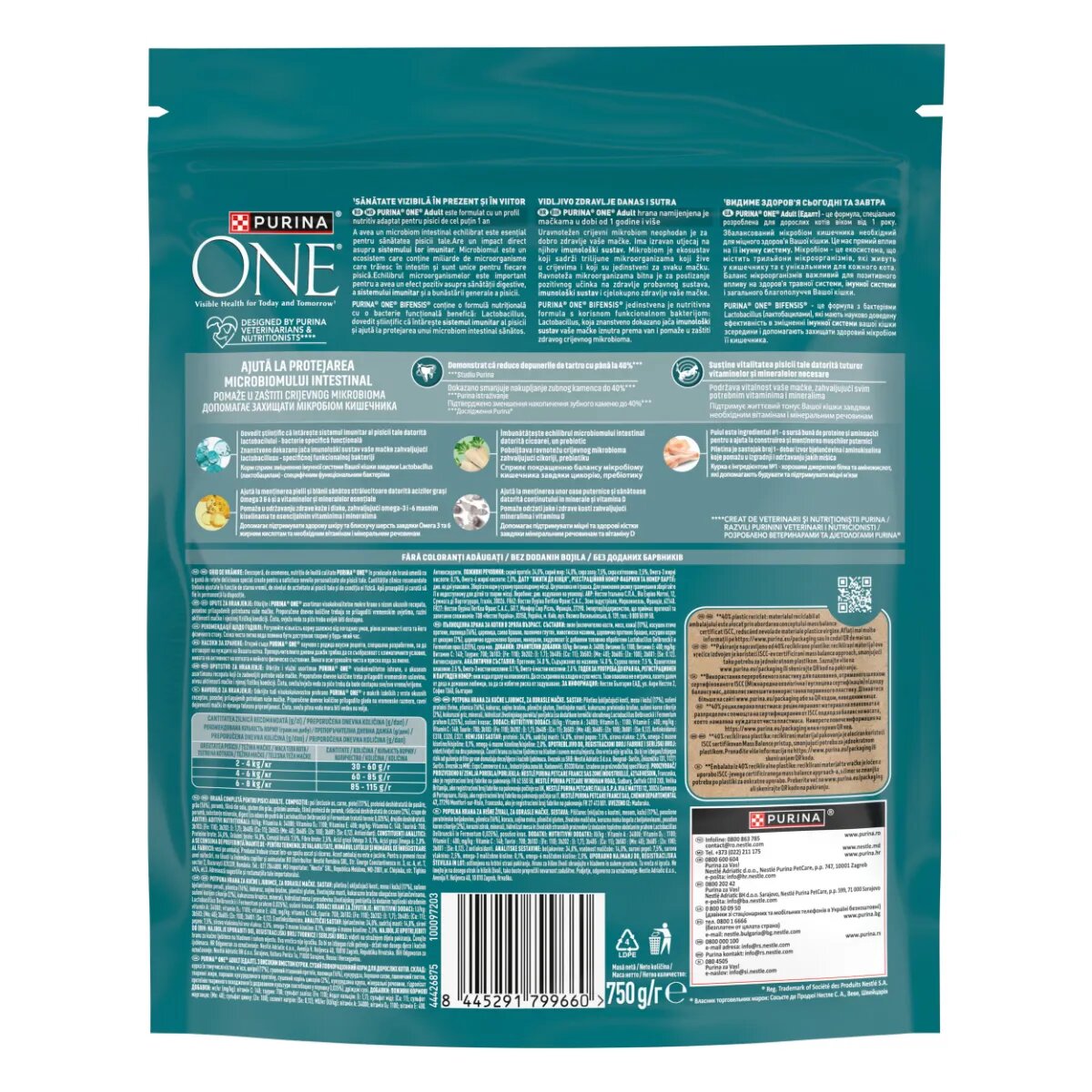 Purina ONE Adult Pui hrană uscată pisici 750g